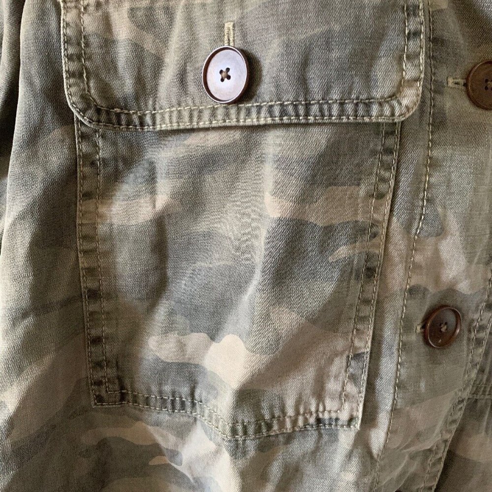 LUCKY BRAND Jacket Camo Shirt Size M 🆕 Military Army Combat Green Camoflage - Picture 3 of 11